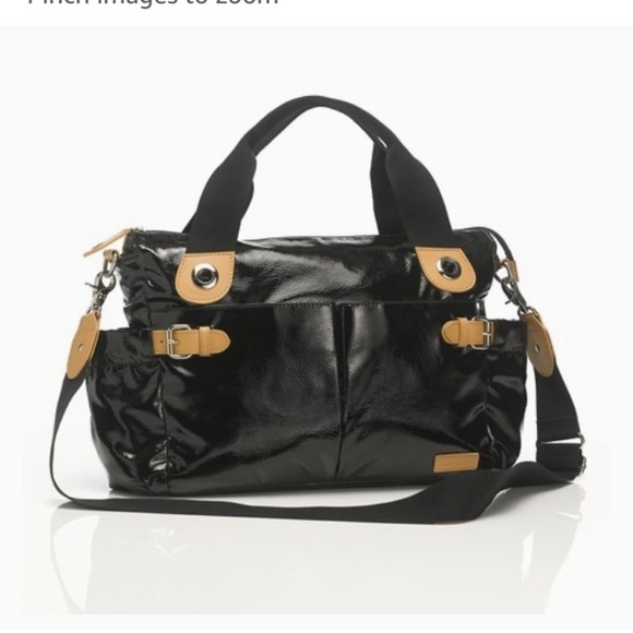Storksak Handbags - $220 Storksak Diaper Bag Black Patent Leather
